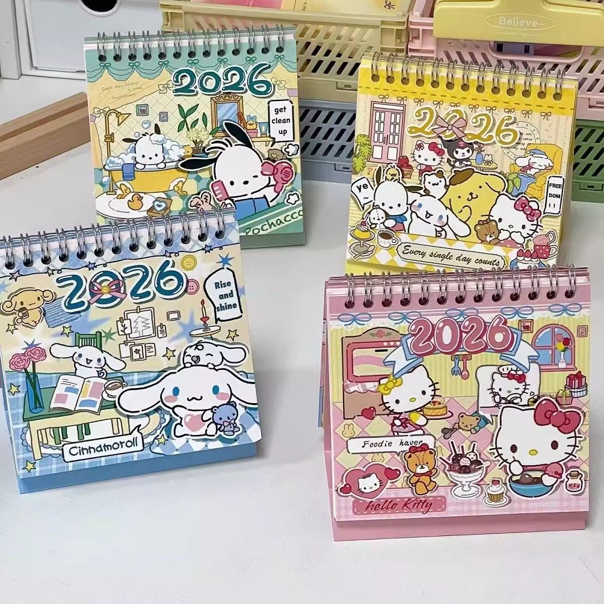 2026马年迎好运创意玉桂狗日历卡通涂鸦 ins可爱高颜值学生小