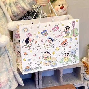 ins高颜值小新手提袋少女心节日礼品袋大号硬卡纸大容量礼袋
