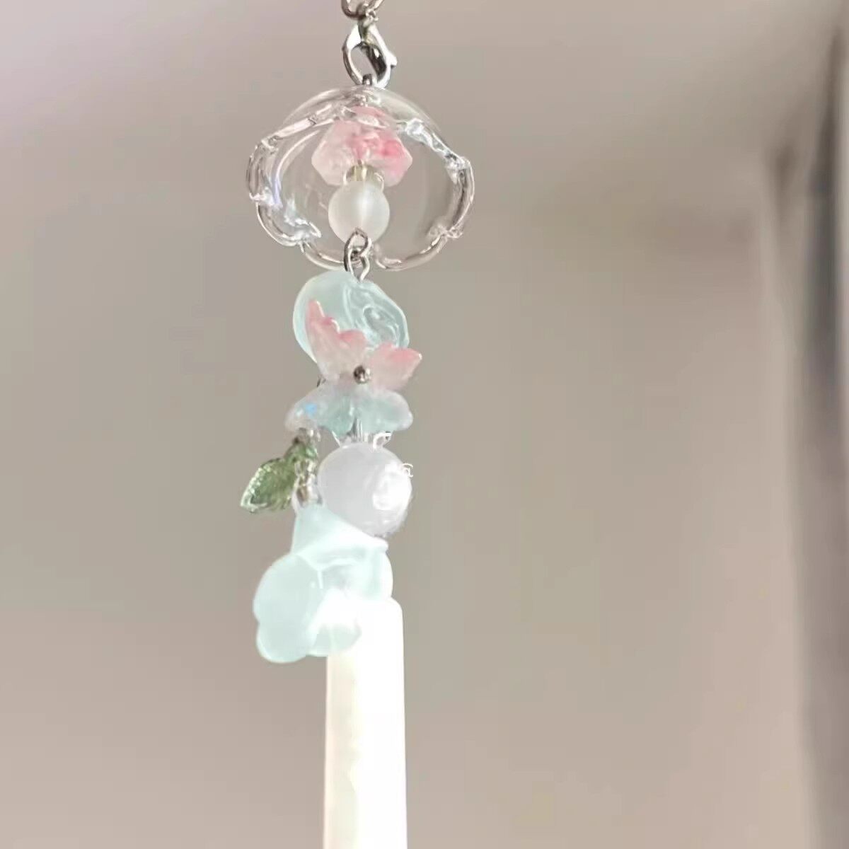 花漾春日风铃手作串珠自制简约ins手机链可爱咕卡册本相机包挂件