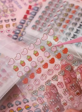 迷你deco贴纸本3500枚可爱小鼻嘎镭射星星手帐ins素材装饰贴贴纸