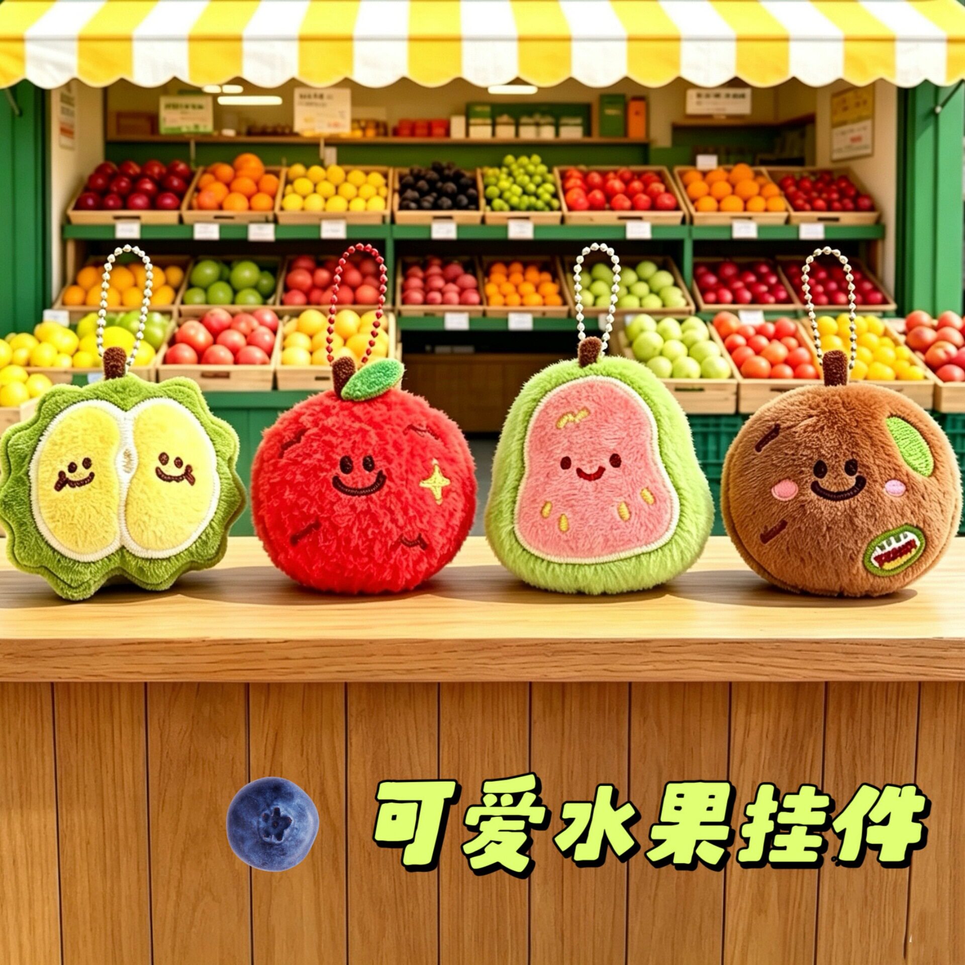 特价创意可爱水果公仔挂饰少女心