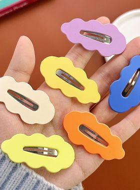 活动礼品少女大号色糖果云朵夹简约磨砂刘海夹侧边夹碎发夹子后脑