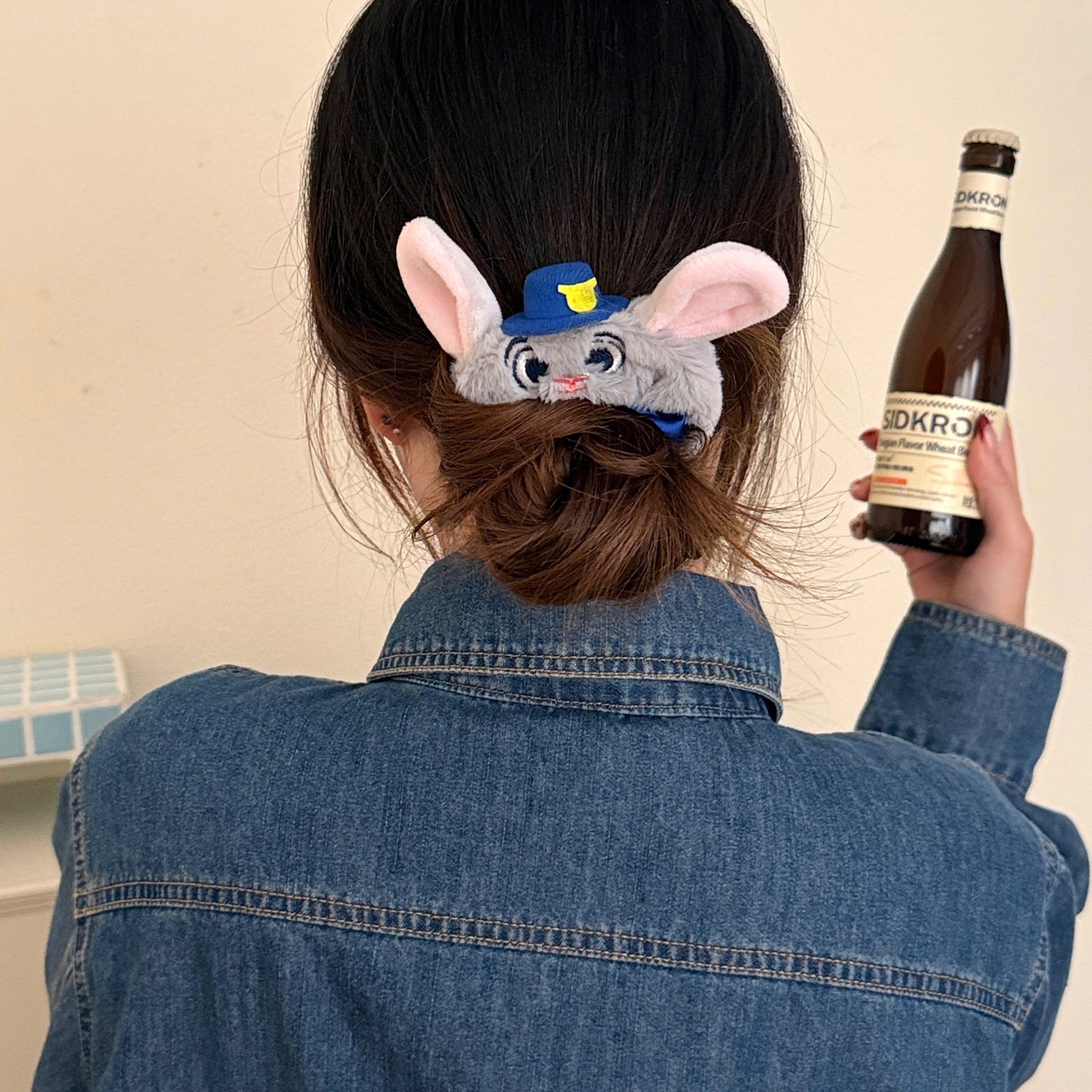 新年小礼品秋冬毛绒小兔警官发圈发饰装饰发夹高马尾头绳可爱少女,饰品/流行首饰/时尚饰品新,发饰,淘宝优惠券,粉丝福利购,淘宝优惠卷