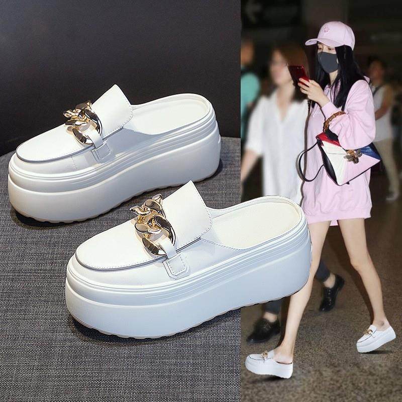 【8厘米】超透气！显高显瘦！显腿长！无后跟简约风半拖鞋女ins,女鞋,雨鞋,淘宝优惠券,粉丝福利购,淘宝优惠卷