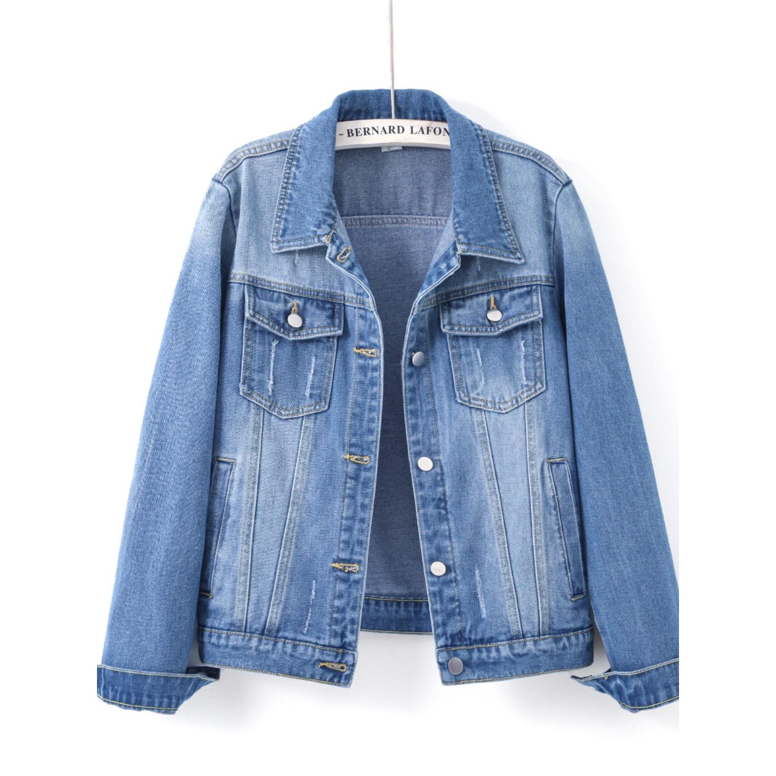 潮牌CVY牛仔外套女士2025春秋新款修身显瘦百搭长袖短款夹克上衣