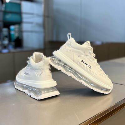 欧洲站男鞋潮牌2025新款运动休闲鞋真皮气垫小白鞋厚底增高老爹鞋,流行男鞋,老爹鞋,淘宝优惠券,粉丝福利购,淘宝优惠卷