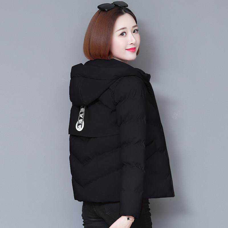 短款羽绒棉服女新款2025年春秋韩版中年妈妈大码加厚连帽棉袄外套
