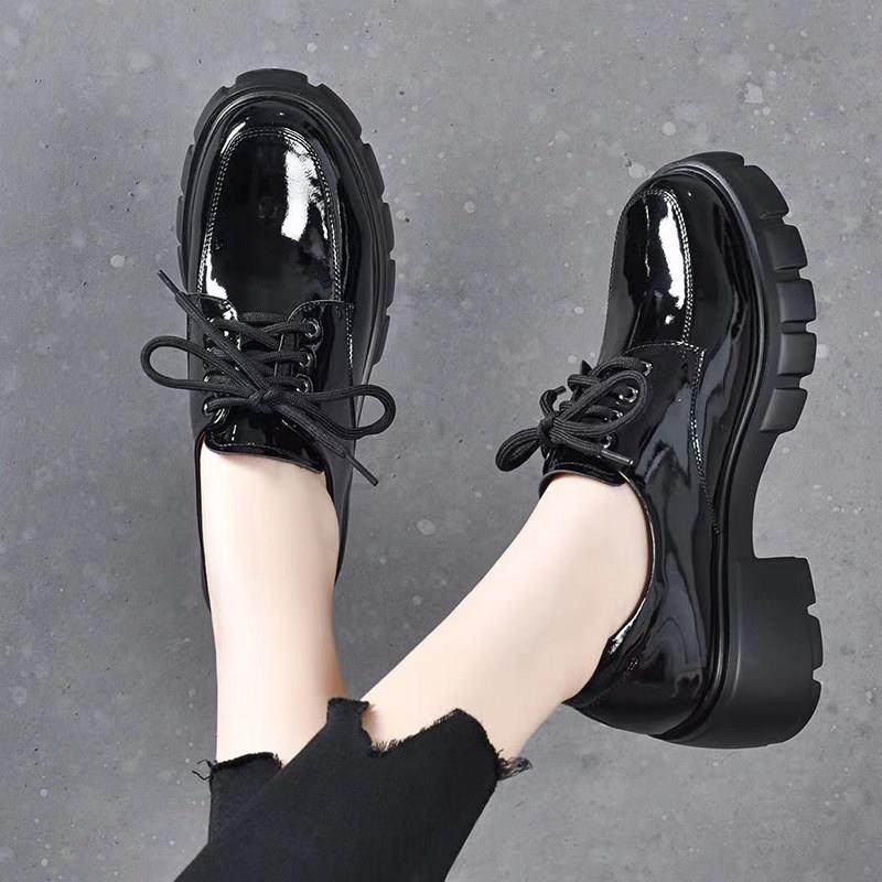 韩版潮牌深口增高英伦风小皮鞋女真皮鞋子厚底松糕鞋2025新款包鞋,女鞋,深口单鞋,淘宝优惠券,粉丝福利购,淘宝优惠卷