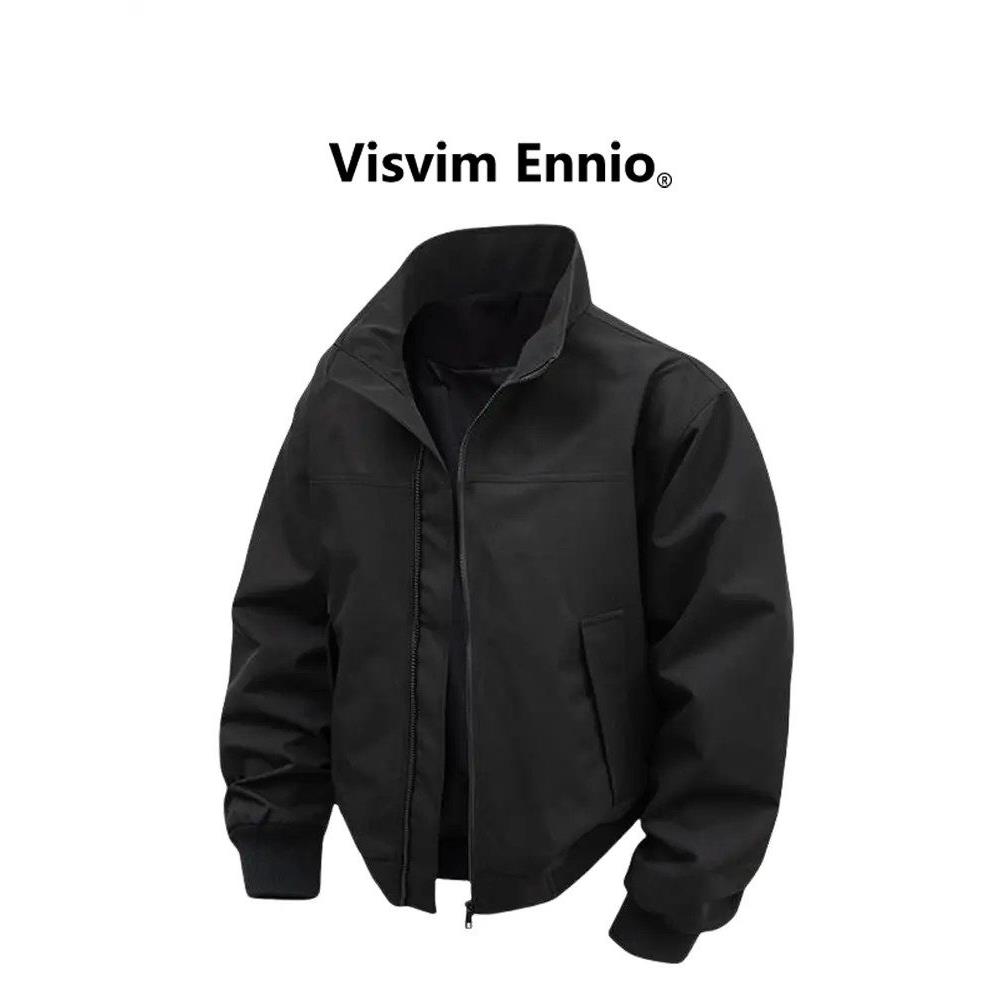 Visvim Ennio2025美式覆古夹克男士机车高领外套日系秋季防风港风