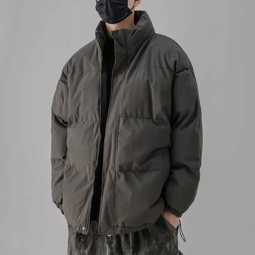 コーデュイの潮牌立领棉服男冬季日系棉衣纯色夹克外套百搭面包服