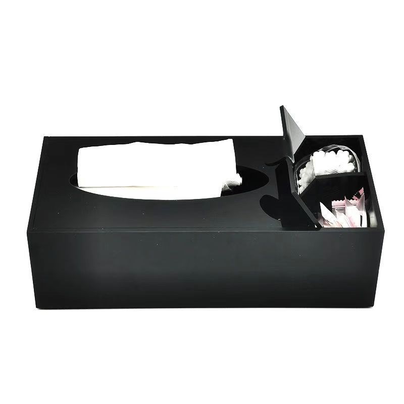 亚克力纸巾盒梳妆台桌面茶几床头柜美发店高级抽纸盒支持logo