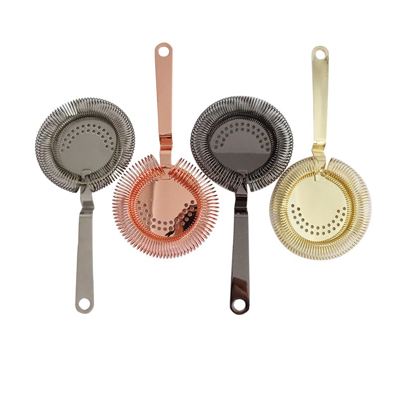 304不锈钢霍桑滤酒器酒吧户外滤冰器创意折弯过滤器外贸跨境