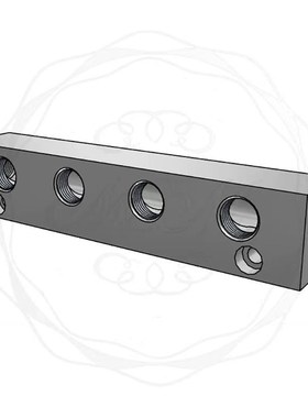 BMSLN 铝合金方型歧管块气压用横向通孔上孔型空气分流集成装置