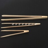 莉水昆岗手工竹镊子尖头扁圆头防静电烧箔贴箔竹夹子