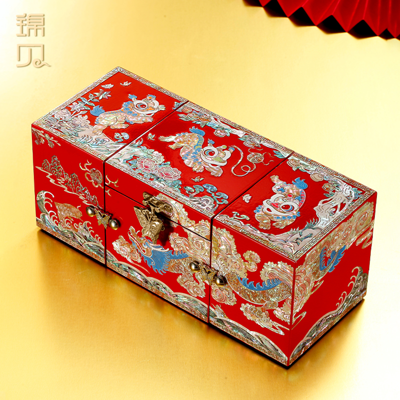 首饰盒母亲节礼物锦贝新中式