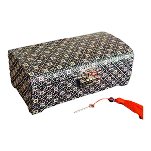 锦贝螺钿漆器首饰盒礼物高档传承级实用收纳项链手表盒子五金七夕