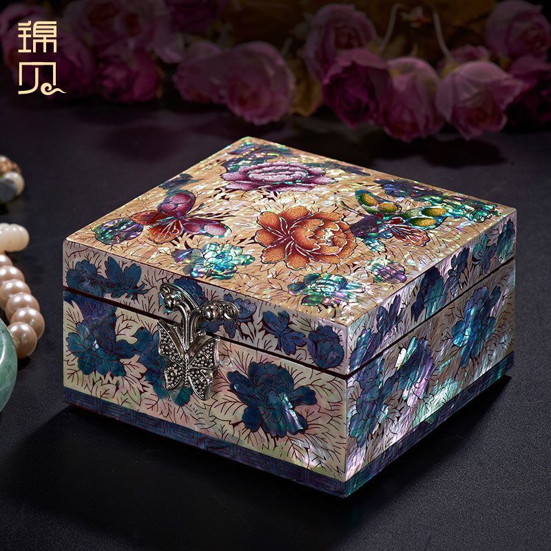 螺钿纪念日首饰盒锦贝