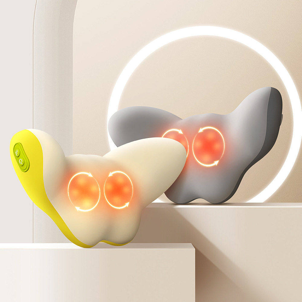 按摩枕腰部按摩器腰椎肩颈车载按摩仪热敷加热充电usb按摩靠垫