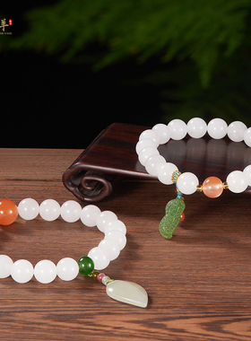 和田玉diy手链黄玉且末糖玉手串