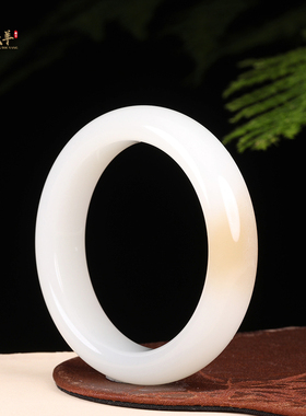 精品和田玉手镯羊脂白玉玉镯子