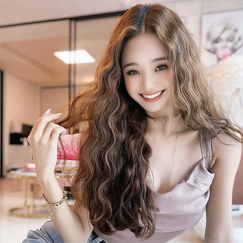 假发女长卷发网红羊毛卷中分