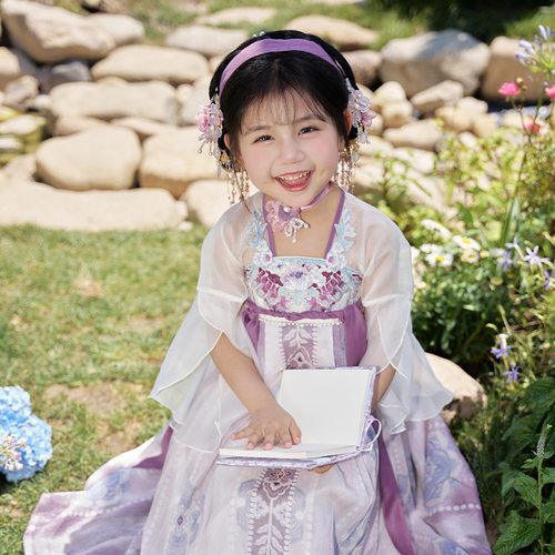 十三余童装古风连衣裙汉服女童