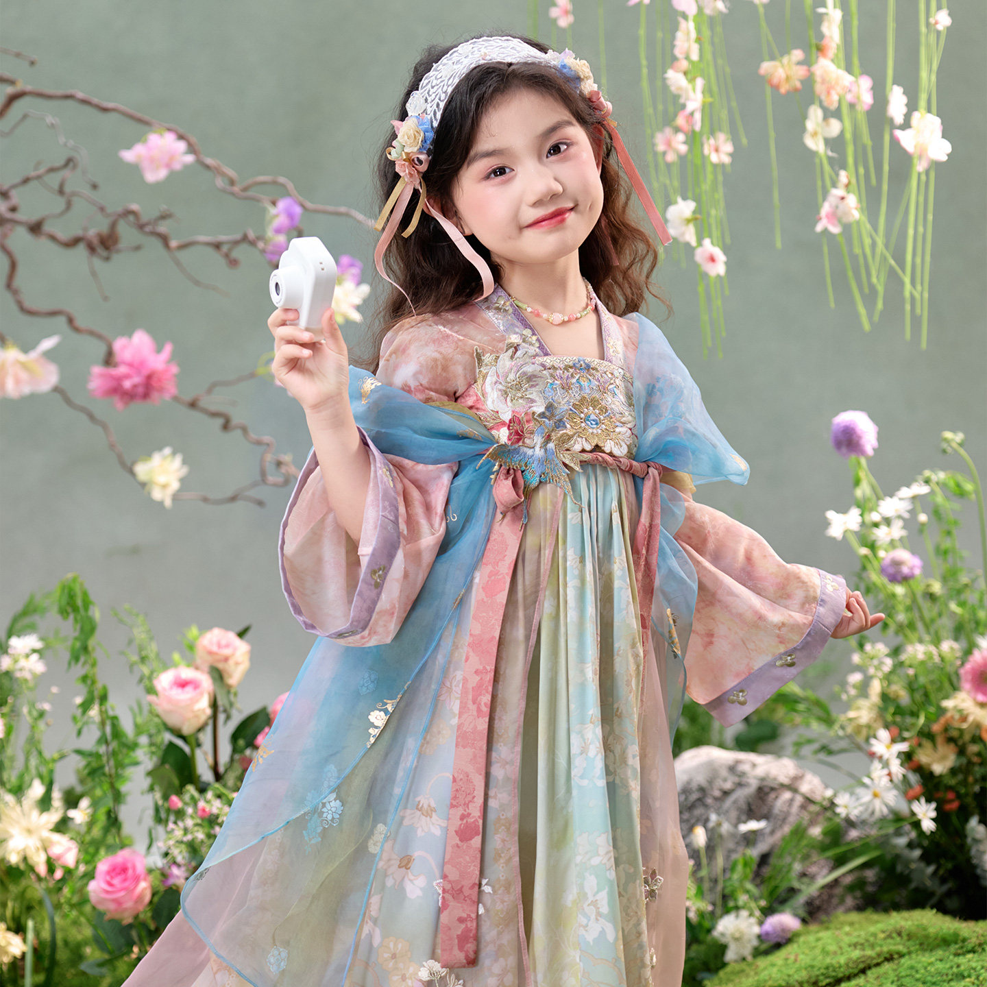 十三余童装【莺花里】汉服披帛配饰