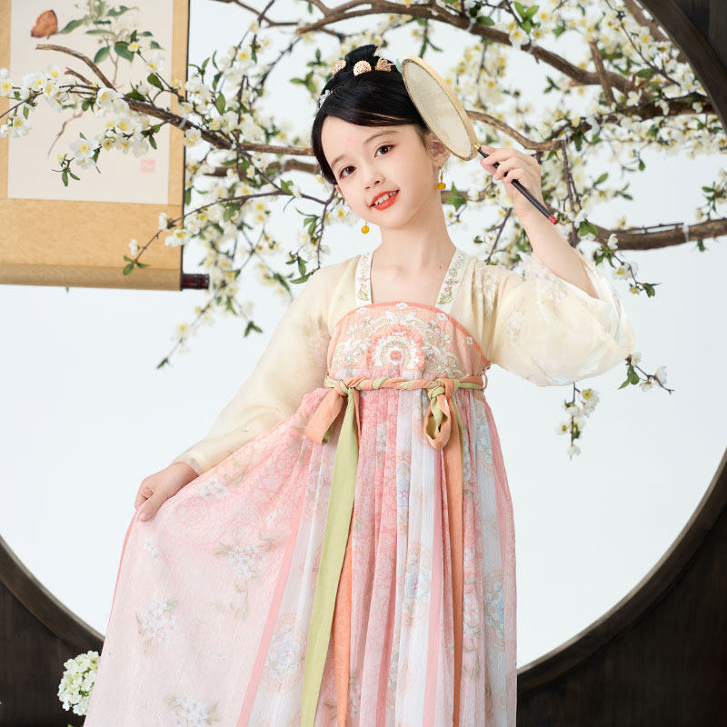 十三余童装汉服连衣裙秋季女童图片