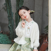 款 十三余童装 马面裙搭配女童汉服演出服夏季 中式 儿童衬衫