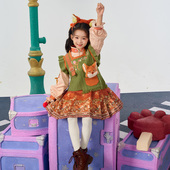 迪士尼 刺绣国风汉服女童套装 尼克 新中式 赤狐心迹 十三余童装