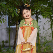 新款 国风汉服女童复原双色连衣裙秋季 望月瑶光 十三余童装