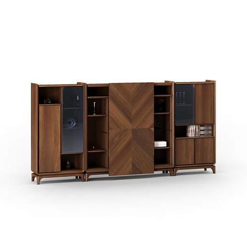 新中木式实总裁板桌老板办公 办公家GC-01D32具大班台老桌椅桌组