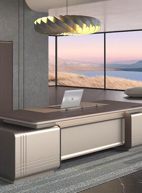 公现代简约大台级班感板式经理桌 SSP-01D3高轻奢台式久坐单人办