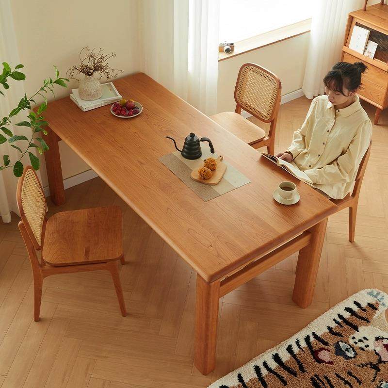 樱家桃木计闲阅餐椅北欧全实木书68876桌椅藤带靠背设日式原编木,住宅家具,餐椅,淘宝优惠券,粉丝福利购,淘宝优惠卷