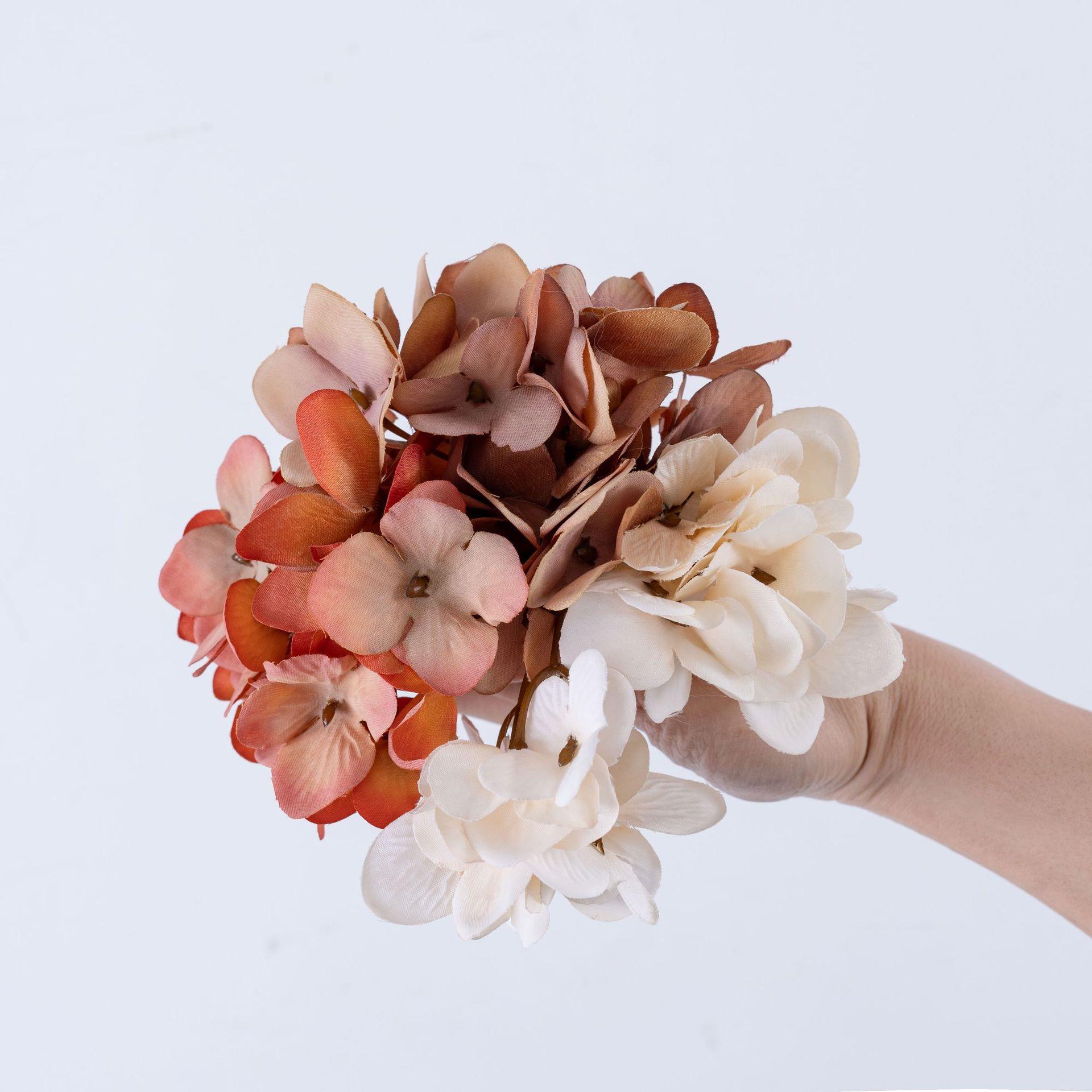 1装饰2叉绣球花头仿真花工品MW07310厂家假花植物艺绿婚庆MW07310