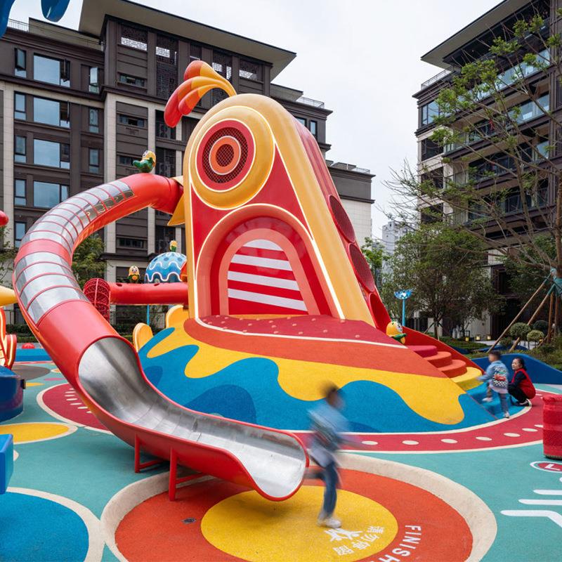 观游大乐场幼儿园41211656园装饰型不锈钢滑梯摆件林景工程网红拱