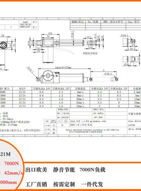 12V20毫I米每秒350997m重m2000NIP54病房CU电动病床电症推杆