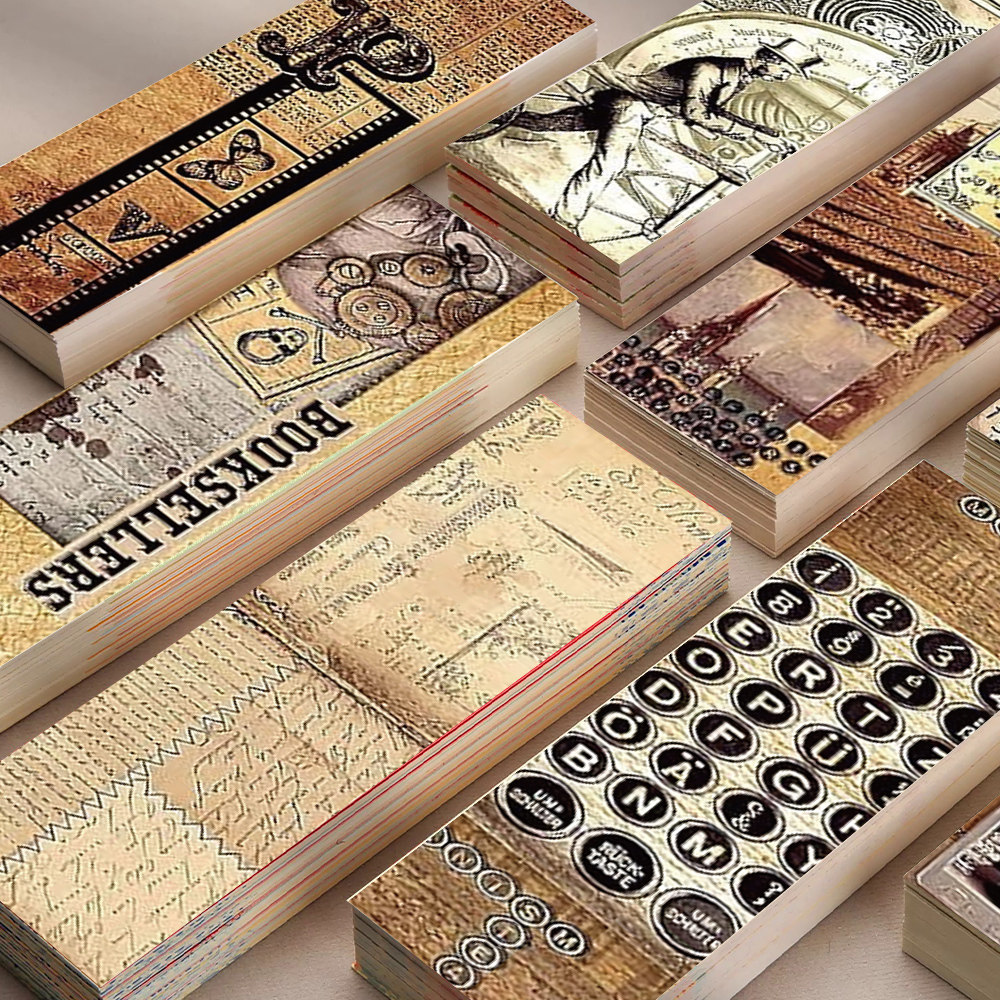 30张复古蝴蝶书签纸质卡通可爱卡片书页标记阅读精致装饰书签