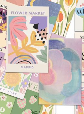 100张Danish Pastel丹麦粉贴纸ins风高颜值手账笔记本防水贴画diy