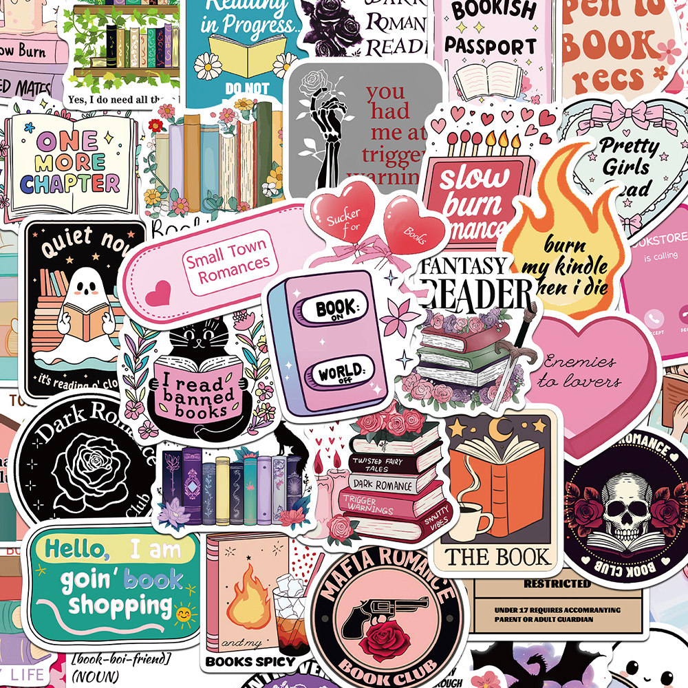 100张阅读书籍贴纸趣味ins风儿童装饰手账桌面手机壳笔记本