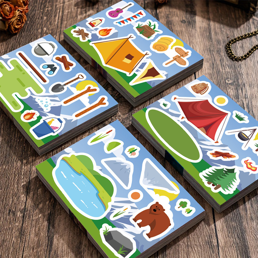 16张户外露营拼贴高颜值彩底清新手机壳笔记本装饰防水贴画,文具电教/文化用品/商务用品,贴纸/立体贴纸,淘宝优惠券,粉丝福利购,淘宝优惠卷