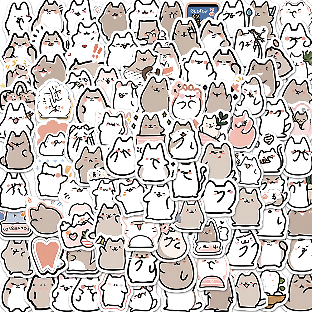 100张卡通小动物可爱高颜值小清新少女心防水相册手帐手机diy贴纸