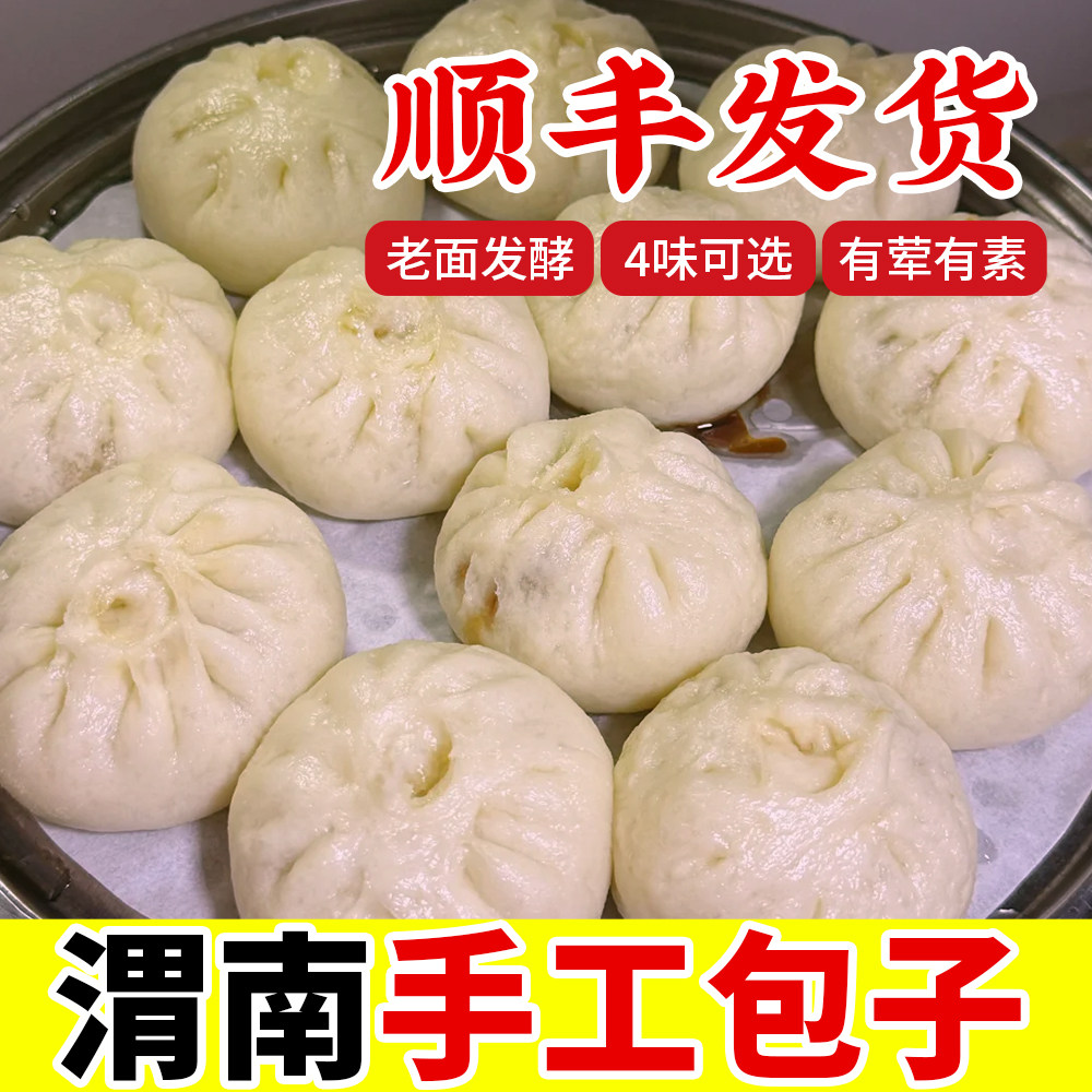 顺丰包邮陕西蒲城手工包子鲜肉大葱韭菜豆腐粉条包子青椒茄子包子