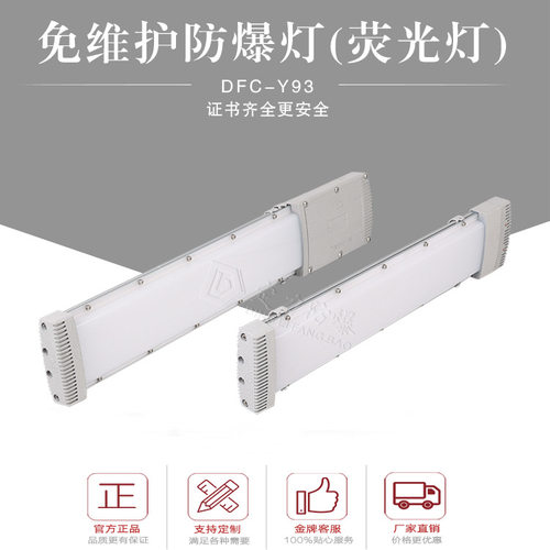 批发LED防爆荧光灯Y93防爆巷道灯20W40W60W管廊防爆吸顶灯