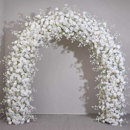 2.4*2.4m拱门花艺婚礼背景装饰仿真花婚庆舞台橱窗展厅布置拱门花