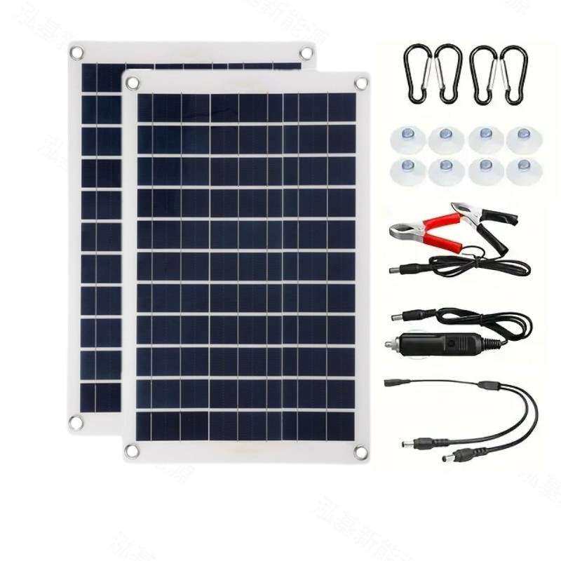 爆款多晶硅20W40W18V24V太阳能发电板充电系统套件控制器光伏