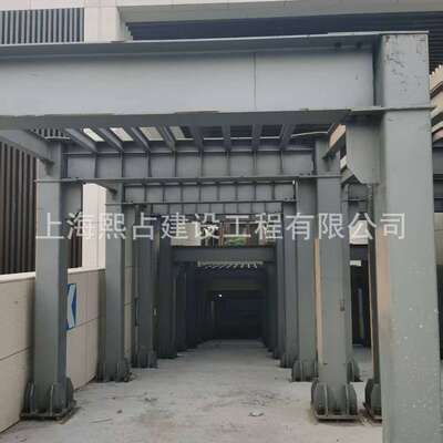 人防工程防倒塌棚架汽车坡道自行车坡道地库出入口装配式防倒塌棚