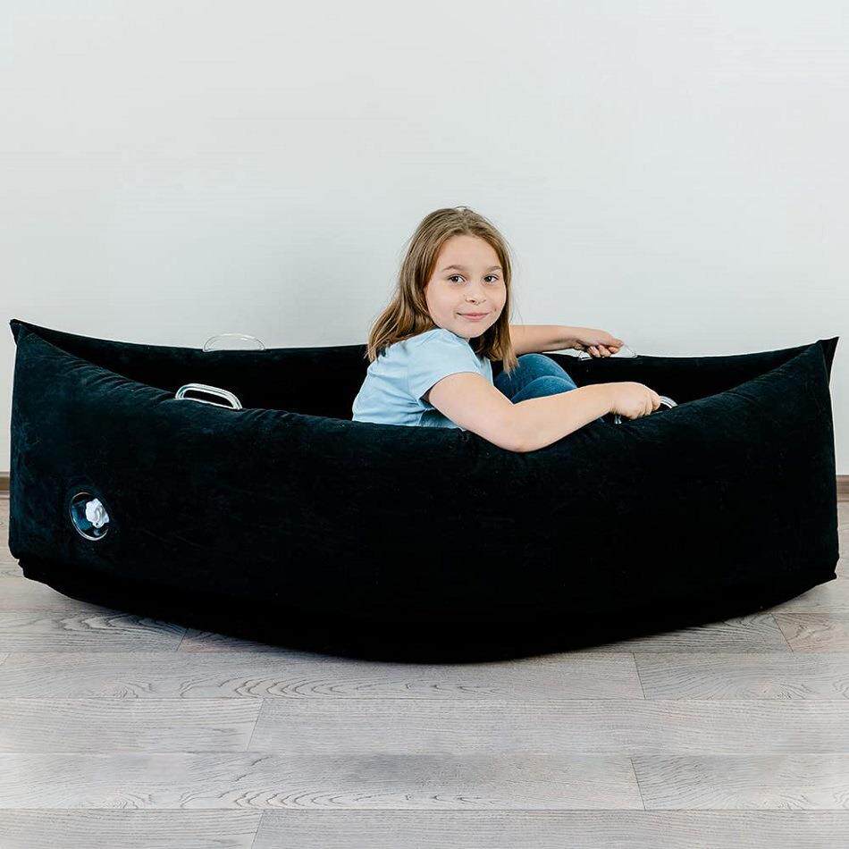 现货充气懒人沙发贵妃椅居家休闲座椅植绒单人充气沙发