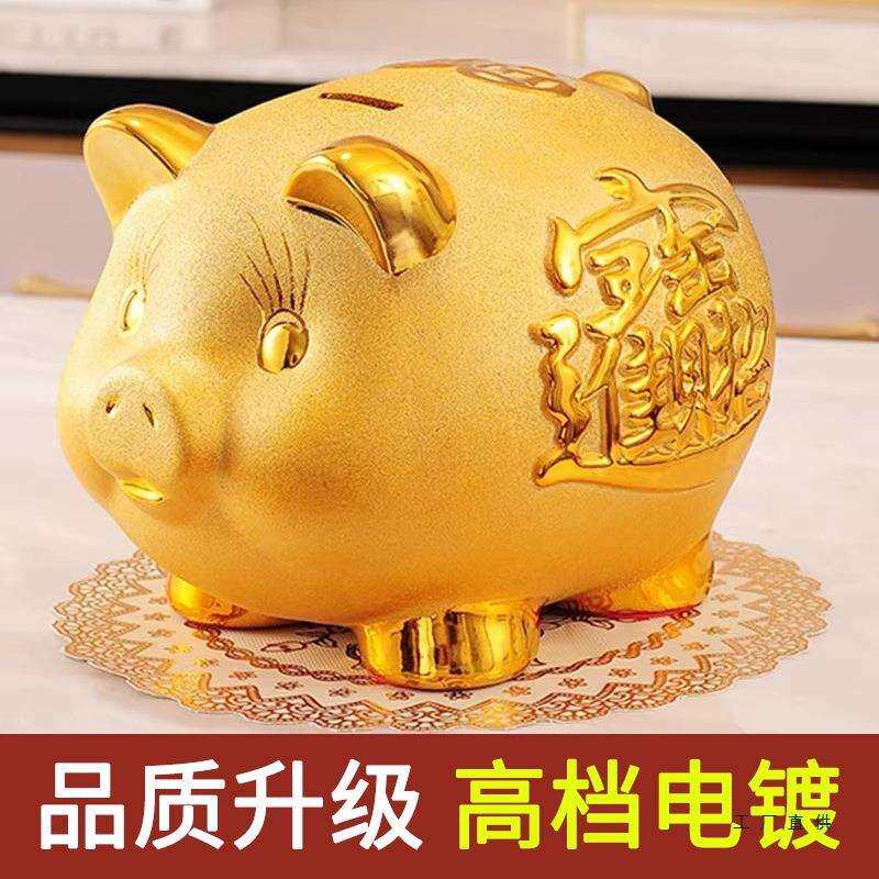 存钱罐陶瓷金猪储蓄罐储钱罐只进不出2025年新款男孩女孩成人小猪