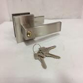 锌合金三杆执手锁铜芯3条匙适合33 53门厚创奇561钢拉丝